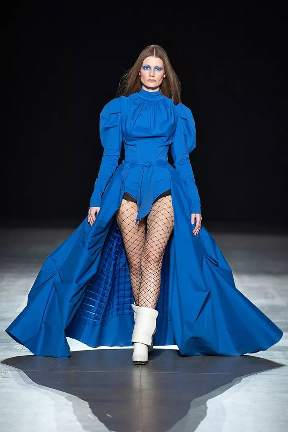 Ukrainian Fashion Week Blue Victorian Dress 