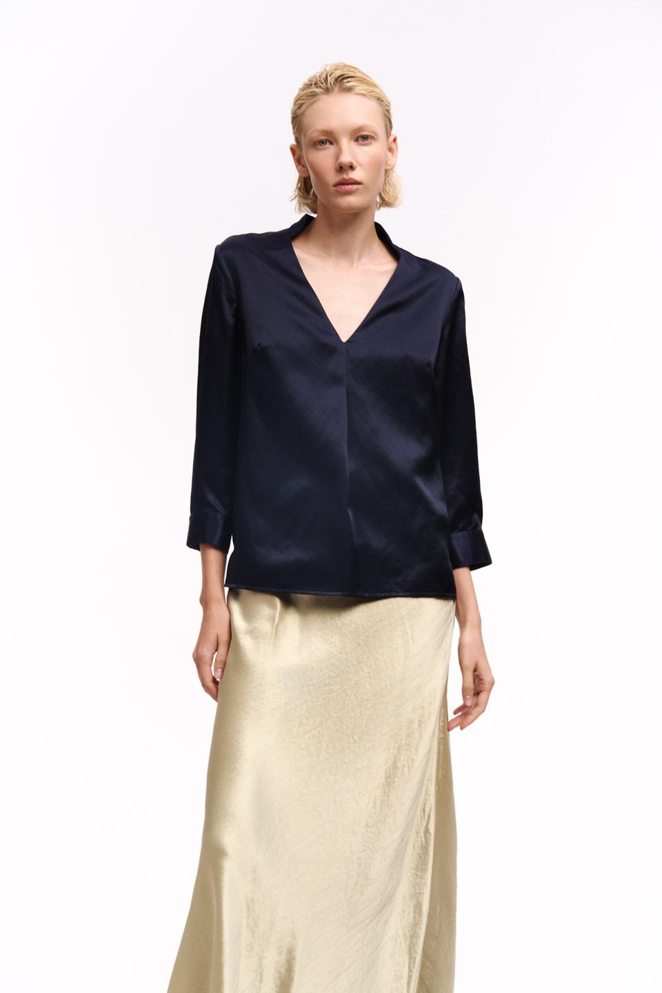 Silk MIDI SKIRT 