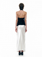 Silk MAXI SKIRT in white