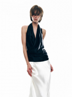 Silk MAXI SKIRT in white