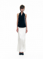 Silk MAXI SKIRT in white