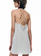metallic mini dress 
