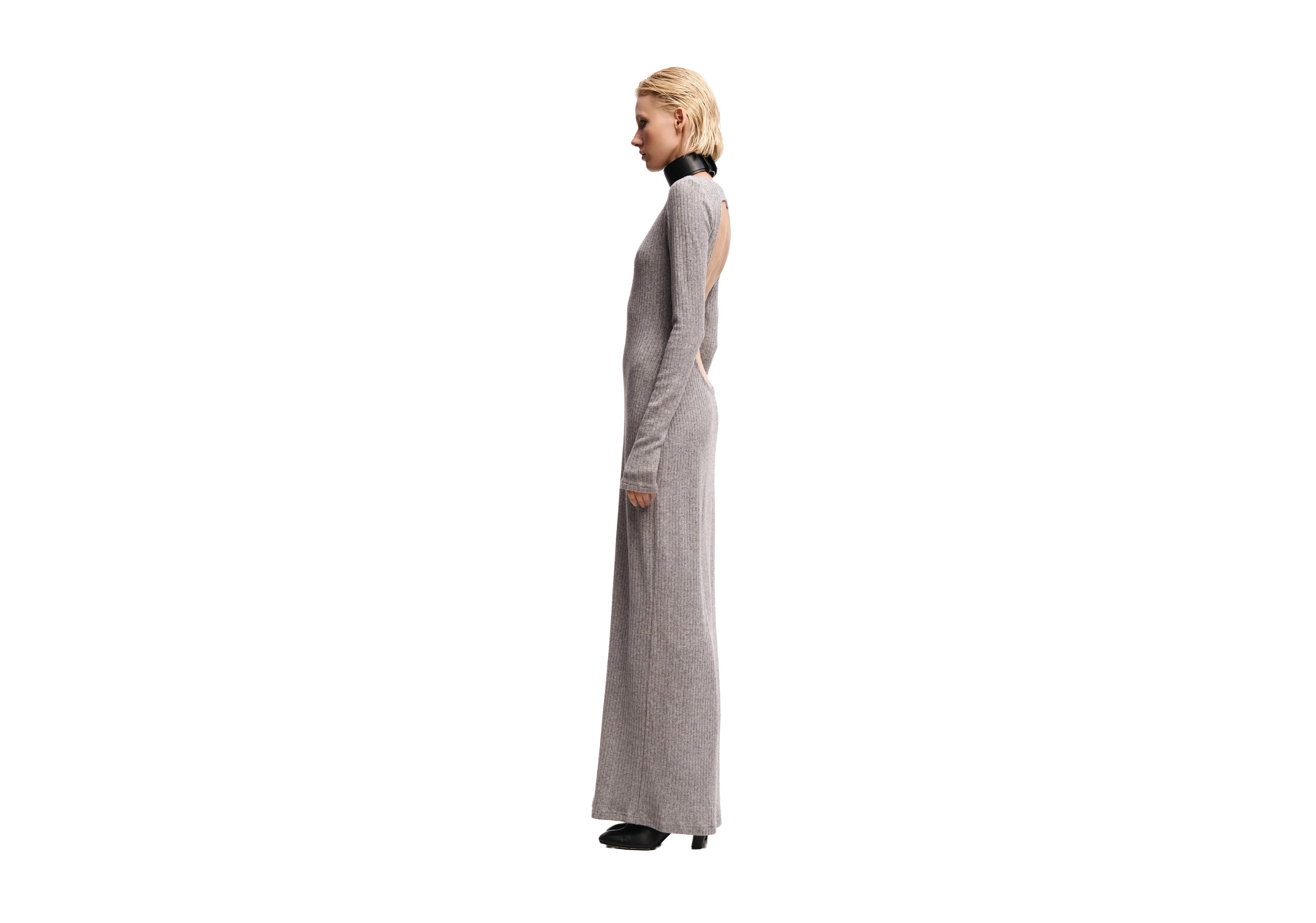 Backless Knit Maxi Dress