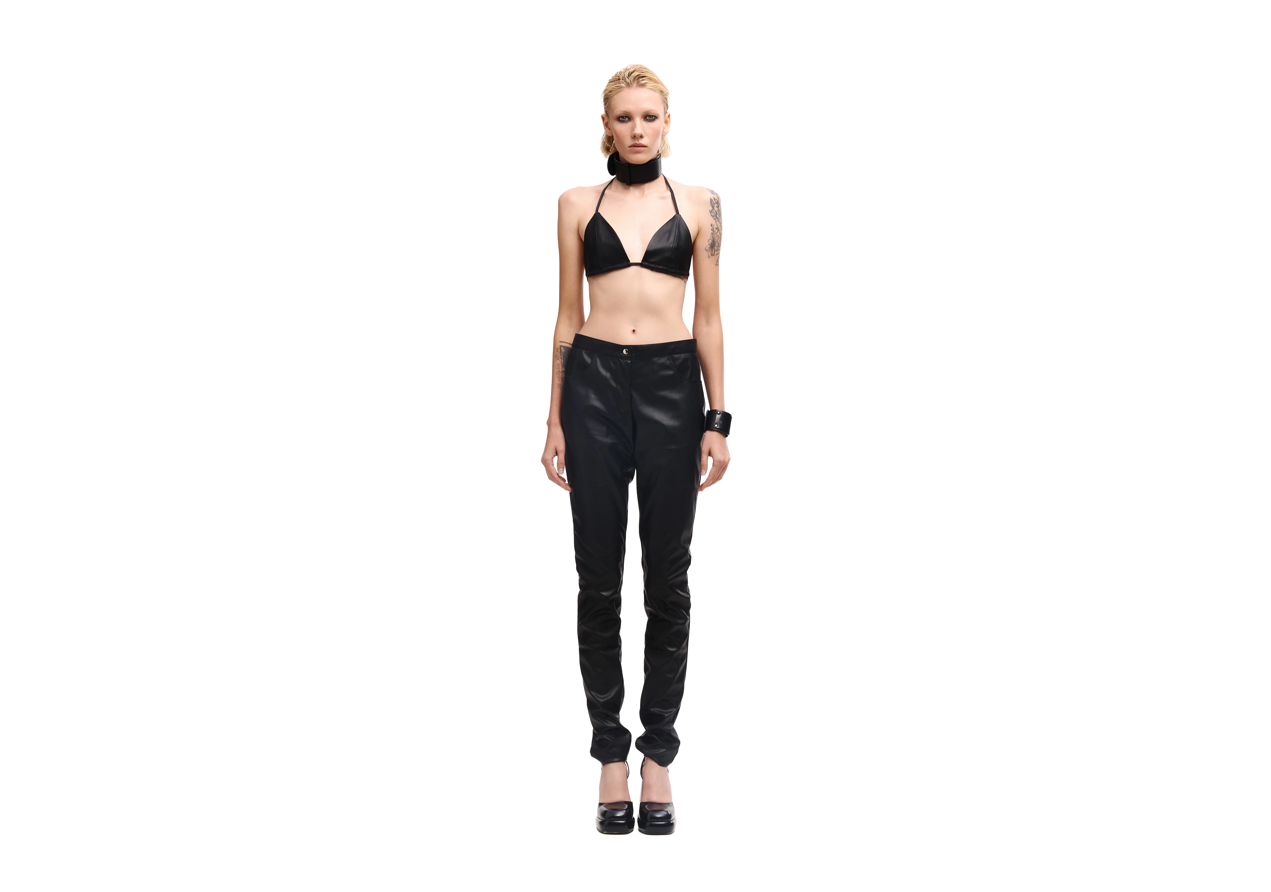 Faux leather Bra Top