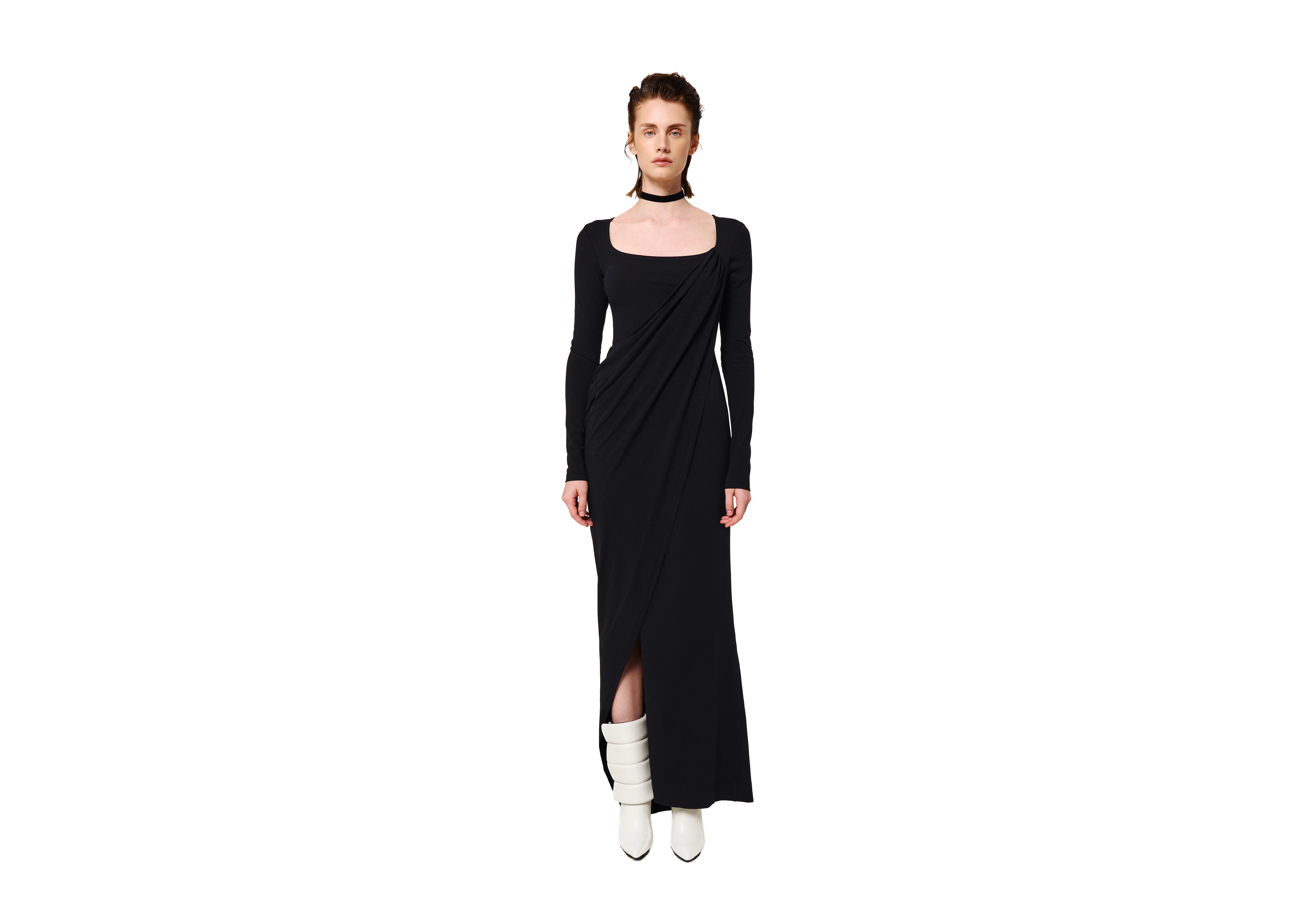 Draped Jersey Dress